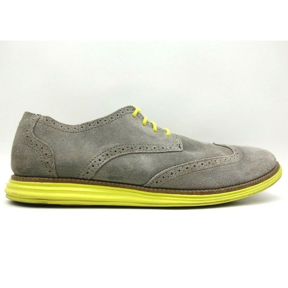 Skechers Gray Leather Wingtip Lace Up Oxfords Shoes Men\'s 11.5 main image 4